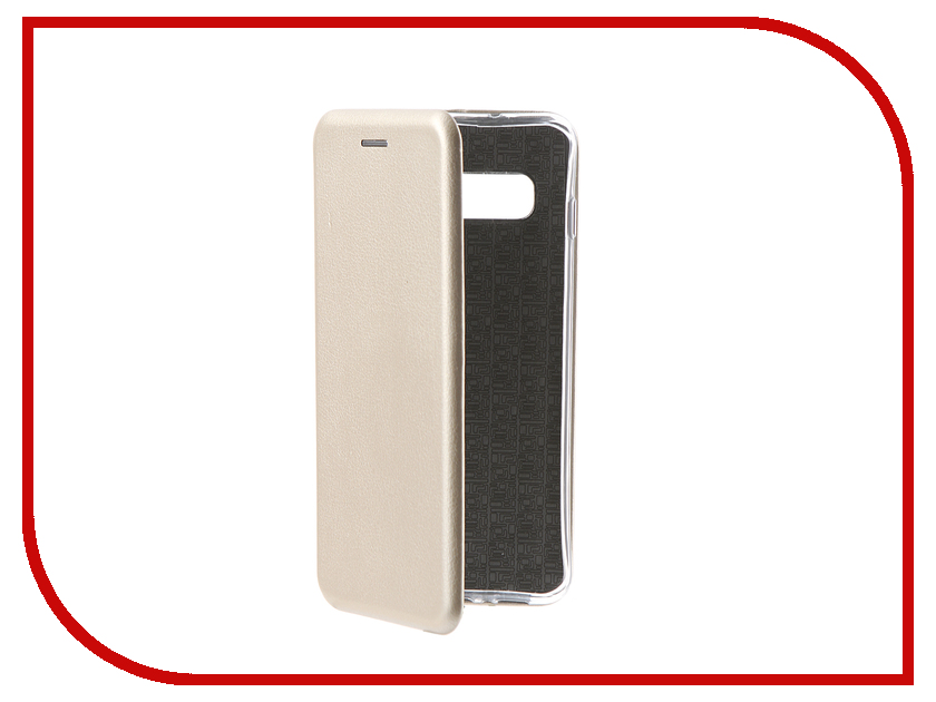 фото Аксессуар Чехол Innovation Book для Samsung Galaxy S10 Silicone Magnetic Gold 14664