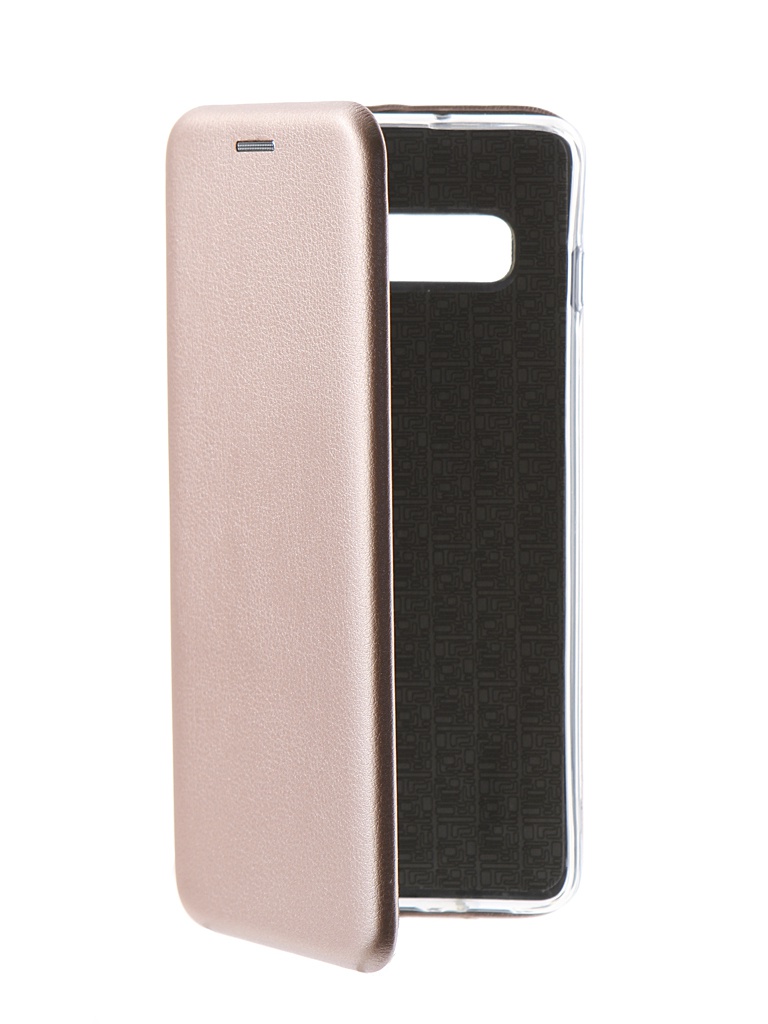 фото Аксессуар Чехол Innovation Book для Samsung Galaxy S10 Plus Silicone Magnetic Rose Gold 14655