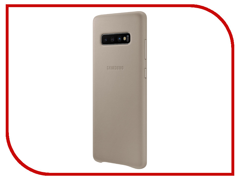 фото Аксессуар Чехол для Samsung Galaxy S10 Plus Leather Cover Grey EF-VG975LJEGRU