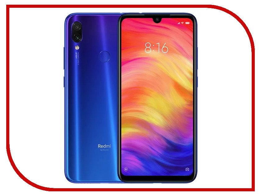 

Сотовый телефон Xiaomi Redmi Note 7 3Gb RAM 32Gb Blue, Redmi Note 7