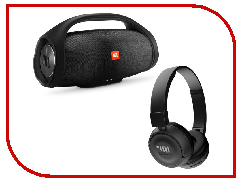 

Колонка JBL Boombox + T450BT Black/Black, Boombox + T450BT