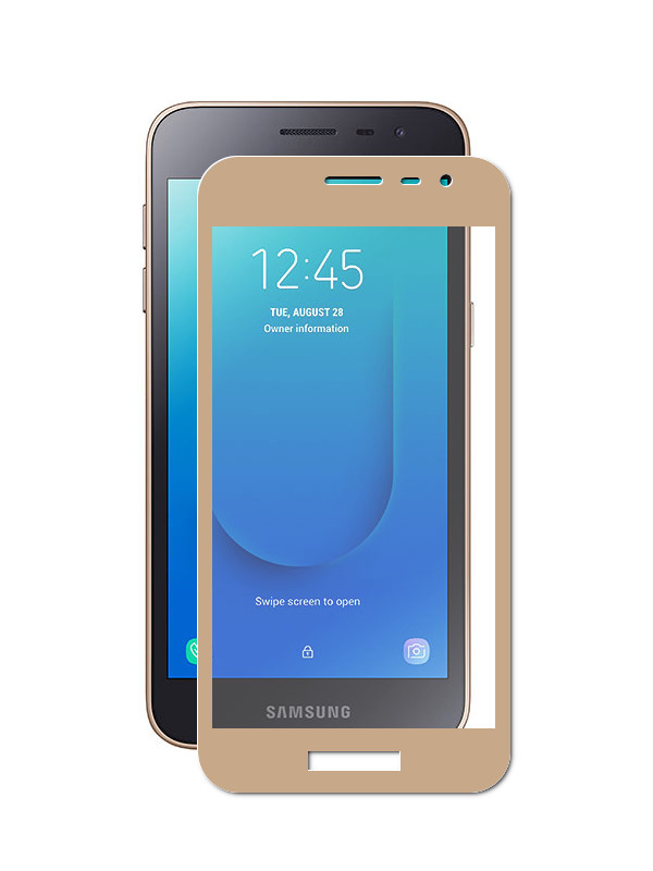 

Защитное стекло Neypo для Samsung Galaxy J2 Core Full Glue Glass Gold Frame NFGL10397, NFGL10397