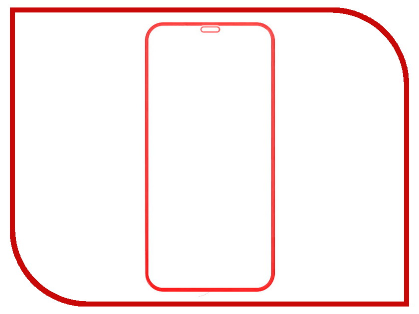 

Аксессуар Защитное стекло для APPLE iPhone Xr LuxCase 2.5D FG Red Frame 78017, 78017