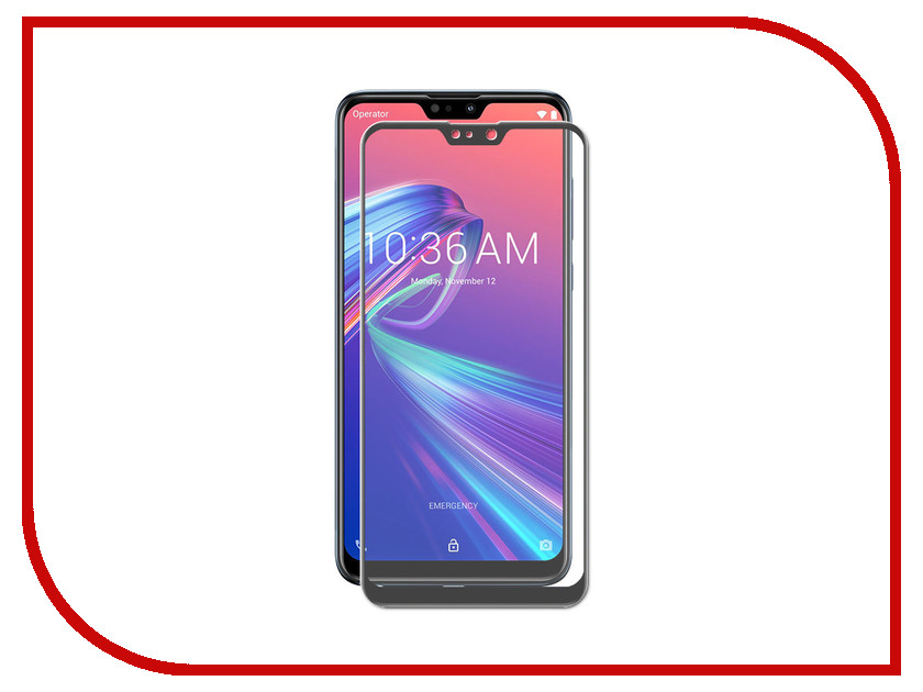 

Аксессуар Защитное стекло LuxCase для ASUS ZenFone Max Pro M2 ZB631KL 2.5D FG Black Frame 78041, 78041