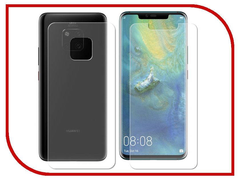 

Аксессуар Защитная пленка LuxCase для Huawei Mate 20 Pro Front&Back На весь экран Transparent 89208, 89208