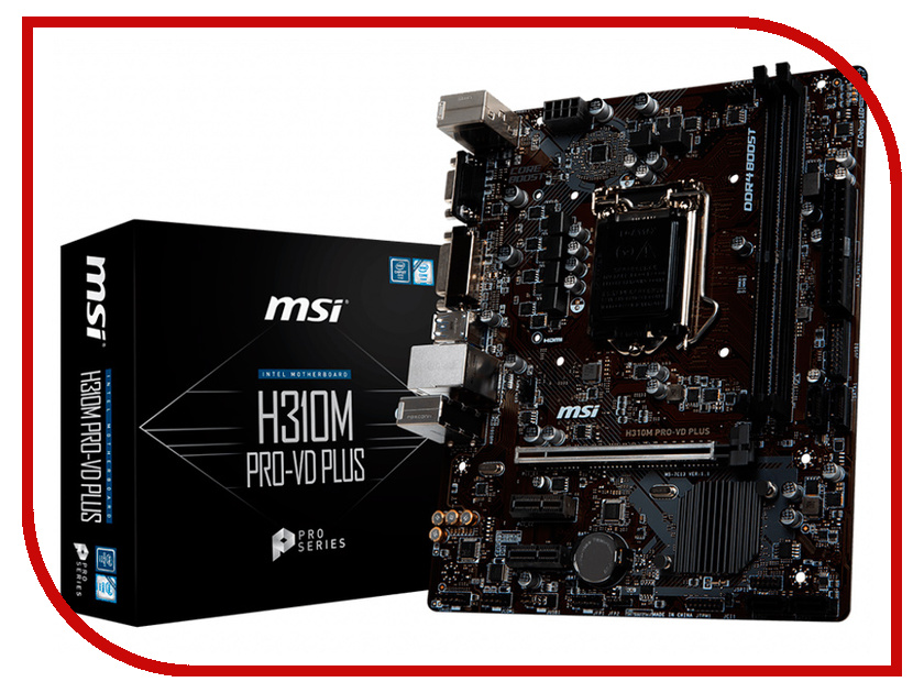 

Материнская плата MSI H310M PRO-VD PLUS, H310M PRO-VD PLUS