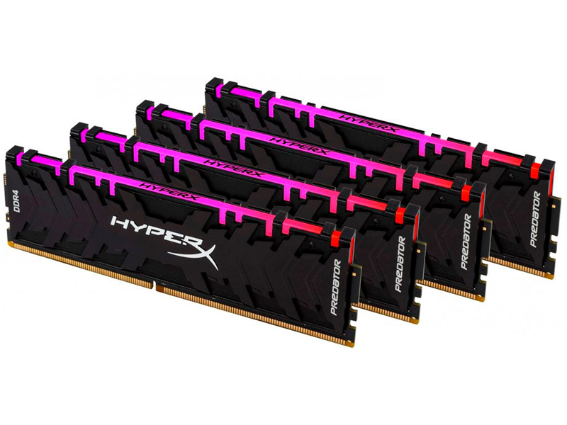 фото Модуль памяти Kingston HyperX Predator RGB DDR4 DIMM 3000MHz PC4-24000 CL15 - 32Gb KIT (4x8Gb) HX430C15PB3AK4/32