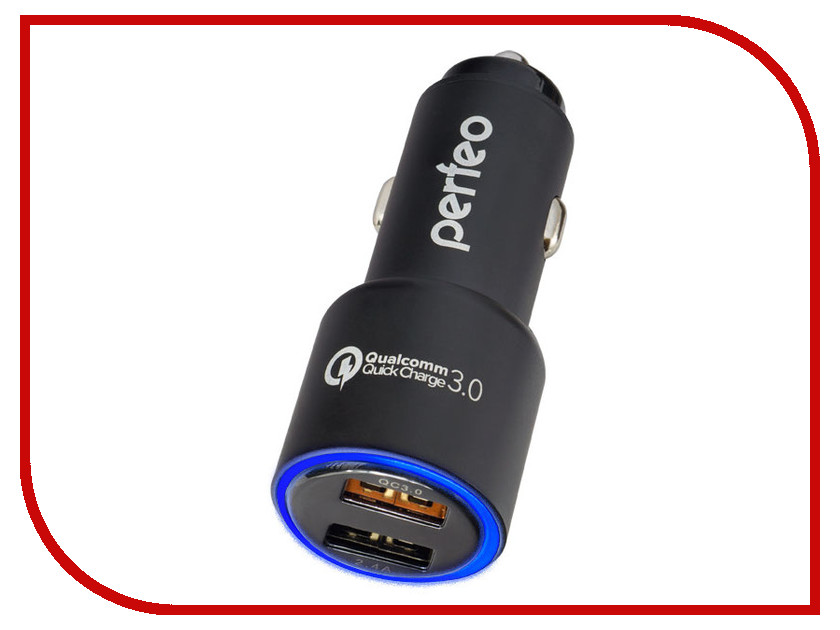 

Зарядное устройство Perfeo Auto2 QC 2xUSB QC3.0 + 2.4А Black PF_A4490, Auto2 QC