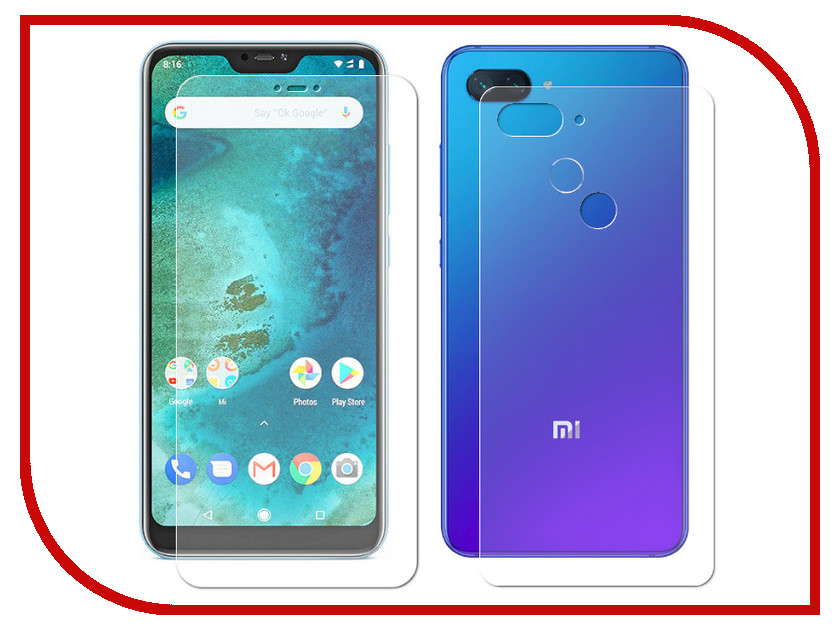 

Аксессуар Защитная пленка LuxCase для Xiaomi Mi8 Lite Front&Back На весь экран Transparent 89072, 89072