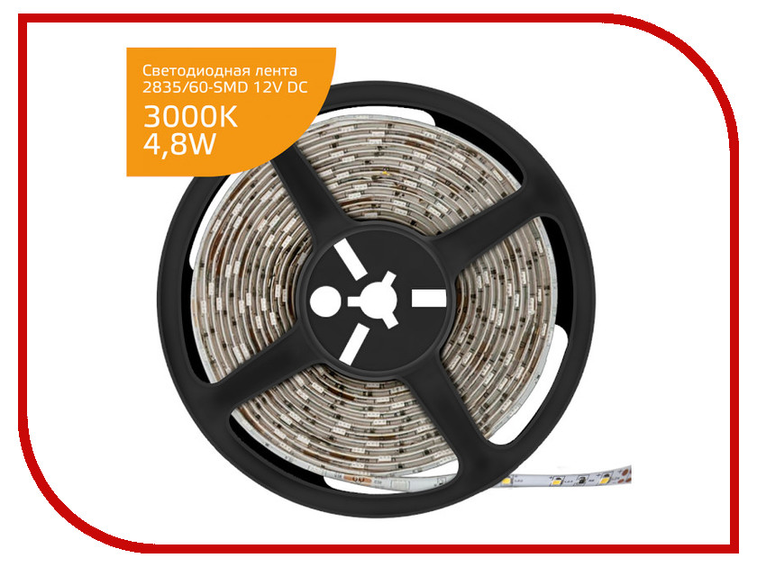 

Светодиодная лента Gauss LED Elementary 2835/60-SMD 4.8W 12V DC IP66 Zip Bag 5m Warm White 356000105, 356000105