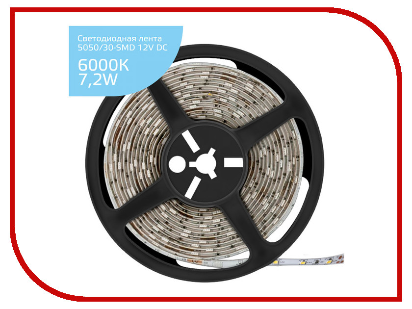 

Светодиодная лента Gauss LED Elementary 5050/30-SMD 7.2W 12V DC IP20 Zip Bag 5m Cold White 355000307, 355000307