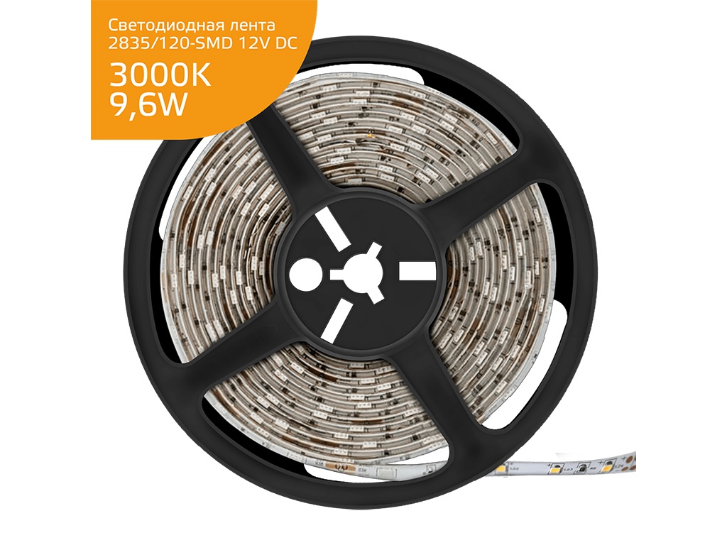 

Светодиодная лента Gauss LED Elementary 2835/120-SMD 9.6W 12V DC IP66 Zip Bag 5m Warm White 356000110, 356000110