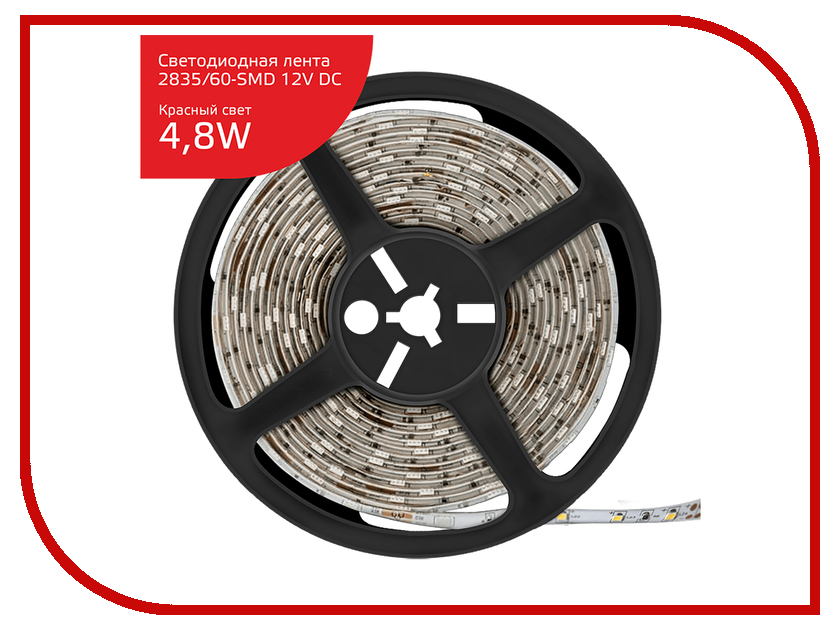 

Светодиодная лента Gauss LED Elementary 2835/60-SMD 4.8W 12V DC IP20 Zip Bag 5m Red 355000705, 355000705