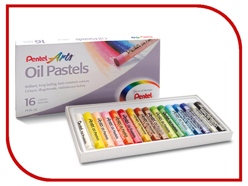 

Пастель масляная Pentel Arts Oil Pastels 16 цветов PHN4-16, Arts Oil Pastels