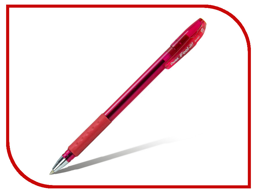 

Ручка шариковая Pentel Feel it! 0.7mm Red BX487-B, Feel it!