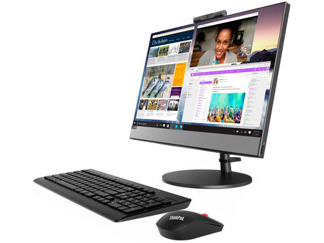 фото Моноблок Lenovo AIO V530-22ICB Black 10US005JRU (Intel Core i3-8100T 3.1 GHz/4096Mb/128Gb SSD/DVD-RW/Intel HD Graphics/Wi-Fi/Bluetooth/Cam/21.5/1920x1080/Windows 10 Pro 64-bit)