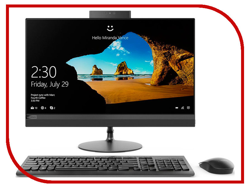 фото Моноблок Lenovo IdeaCentre 520-22IKU Black F0D500E1RK (Intel Core i3-7020U 2.3 GHz/4096Mb/1000Gb/DVD-RW/AMD Radeon 530 2048Mb/Wi-Fi/Bluetooth/Cam/21.5/1920x1080/DOS)