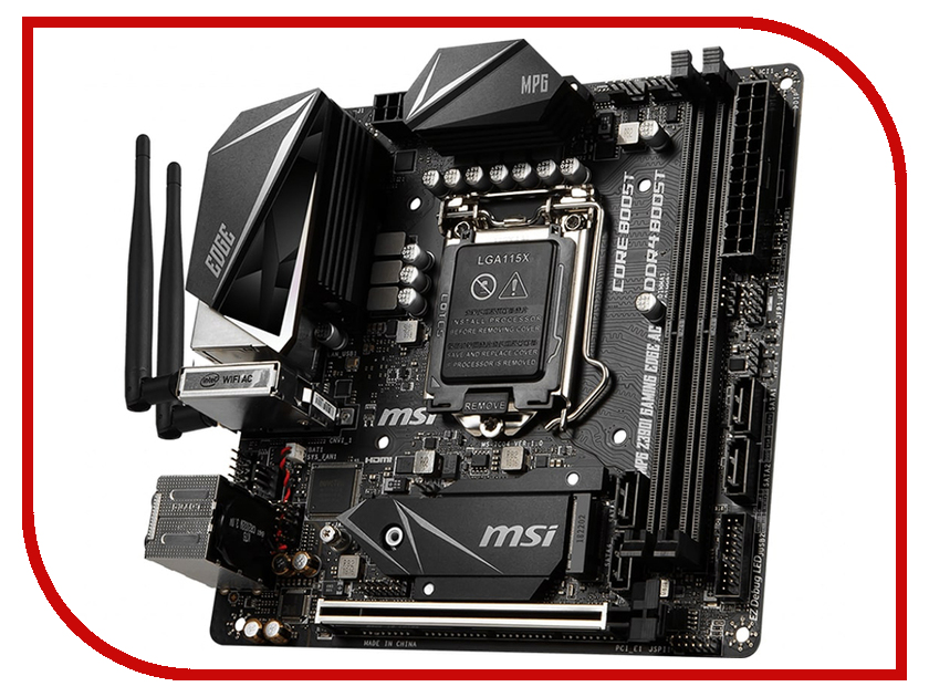 

Материнская плата MSI MPG Z390I GAMING EDGE AC, MPG Z390I GAMING EDGE AC
