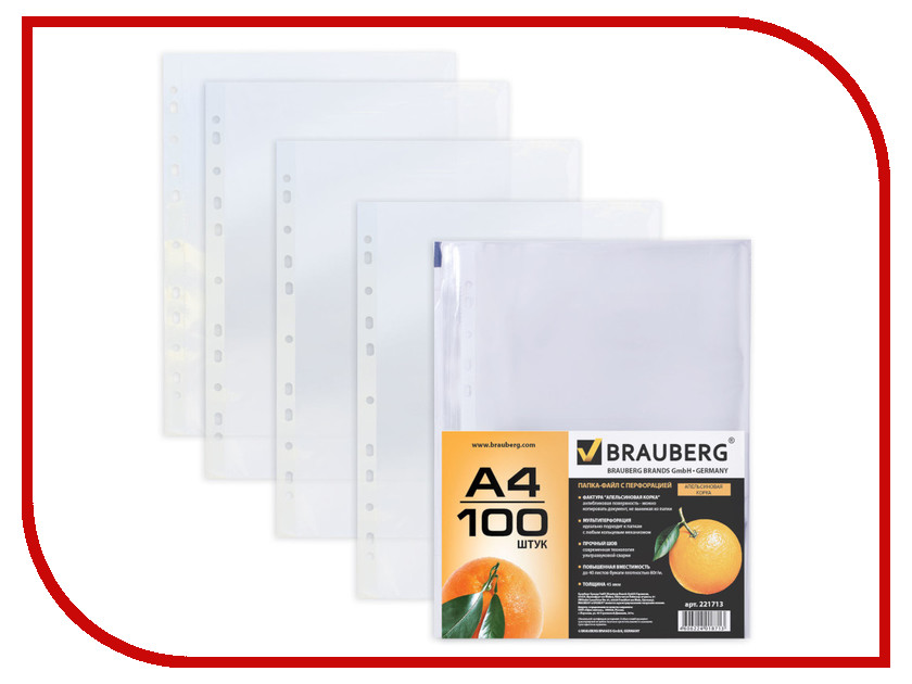 

Папка Brauberg А4 100шт 221713, 221713