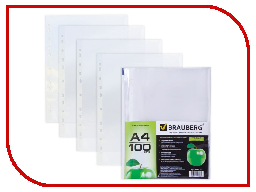 

Папка Brauberg А4 100шт 221710, 221710