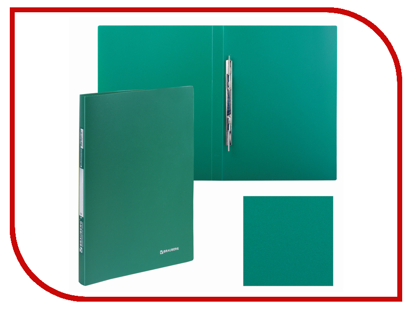 

Папка Brauberg A4 310x230x21mm Green 221631, 221631