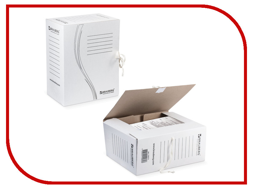 

Папка Brauberg A4 235x260x150mm White 126513, 126513