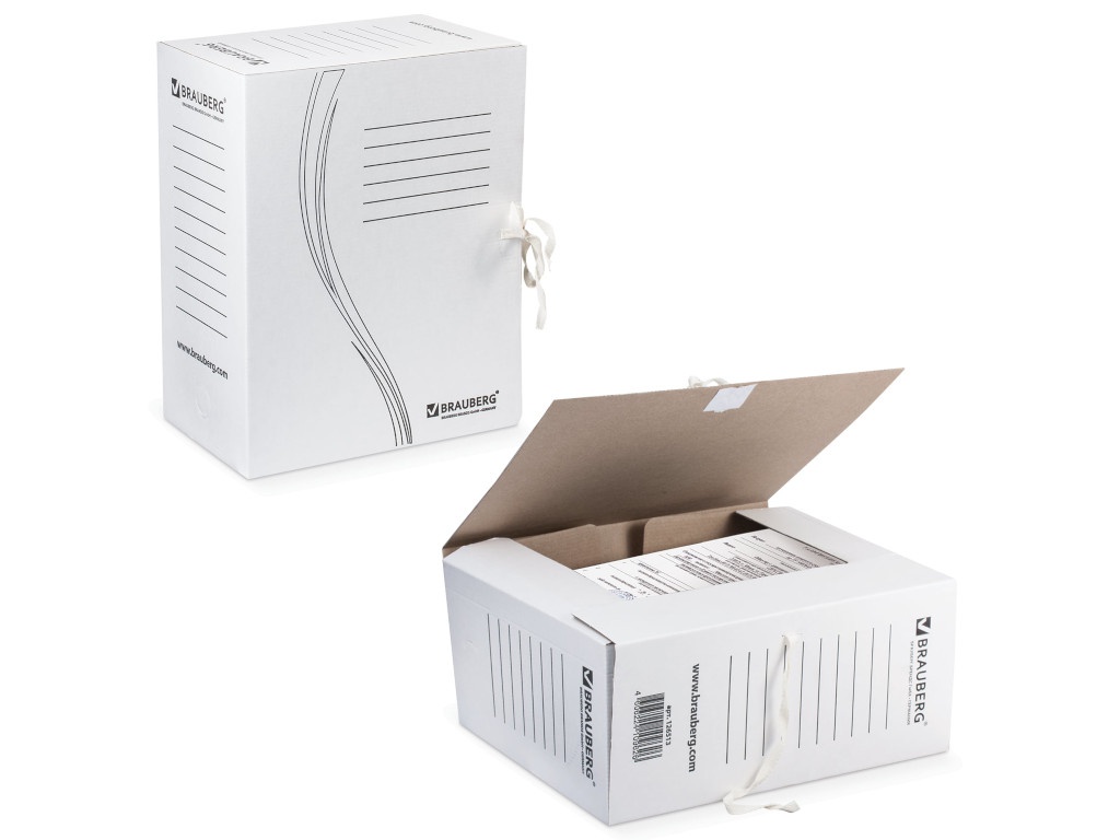 

Папка Brauberg A4 235x260x150mm White 126513, 126513