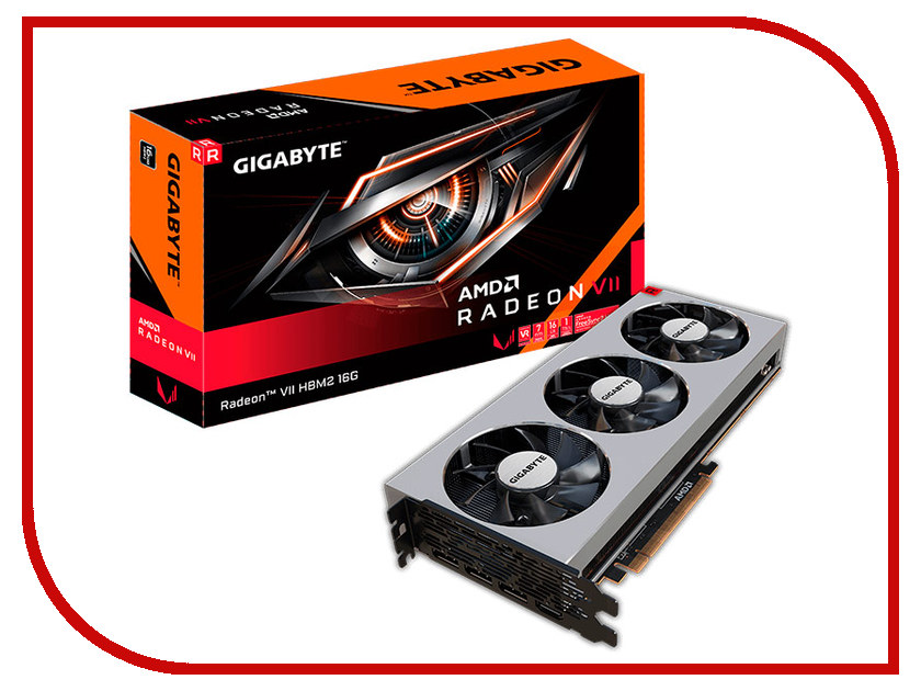 

Видеокарта GigaByte Radeon VII HBM2 1400Mhz PCI-E 3.0 16384Gb 1000Mhz 4096 bit 3xDP HDMI HDCP GV-RVEGA20-16GD-B, Radeon VII HBM2