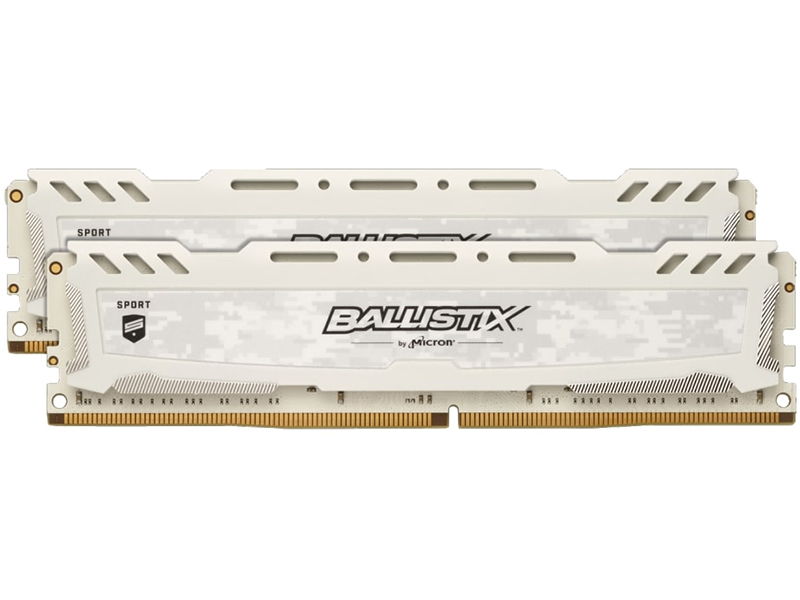 фото Модуль памяти Crucial Ballistix Sport White LT DDR4 DIMM 3000MHz PC4-24000 CL15 - 32Gb KIT (2x16Gb) BLS2K16G4D30AESC