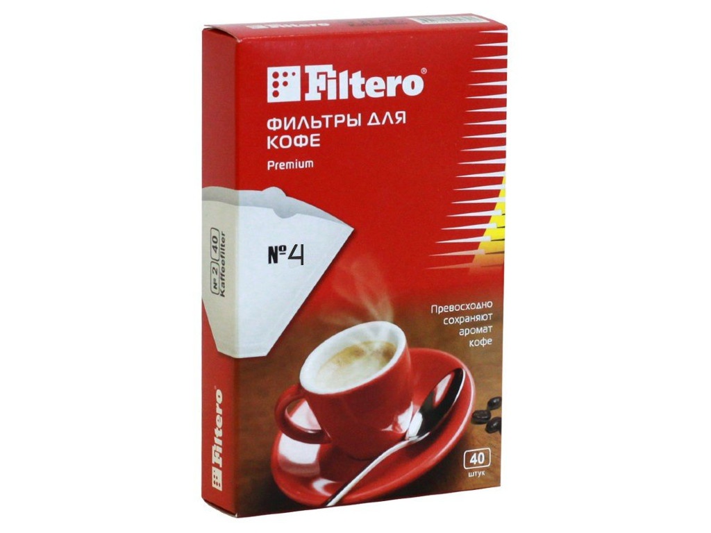 Фильтр-пакеты Filtero Premium №4 40шт фильтр пакеты filtero premium 4 200шт