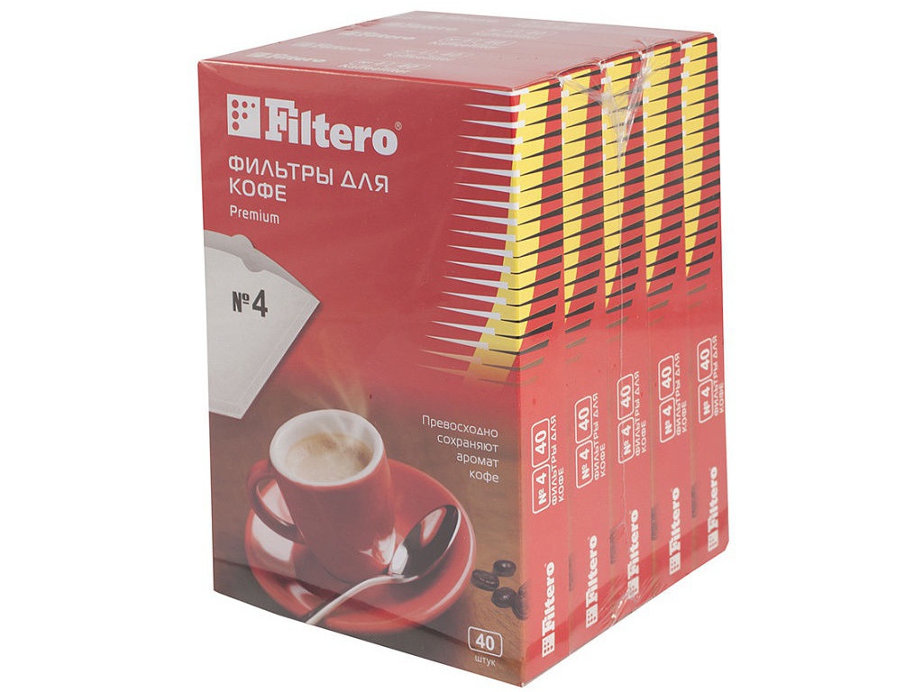 Фильтр-пакеты Filtero Premium №4 200шт фильтр filtero fth 02