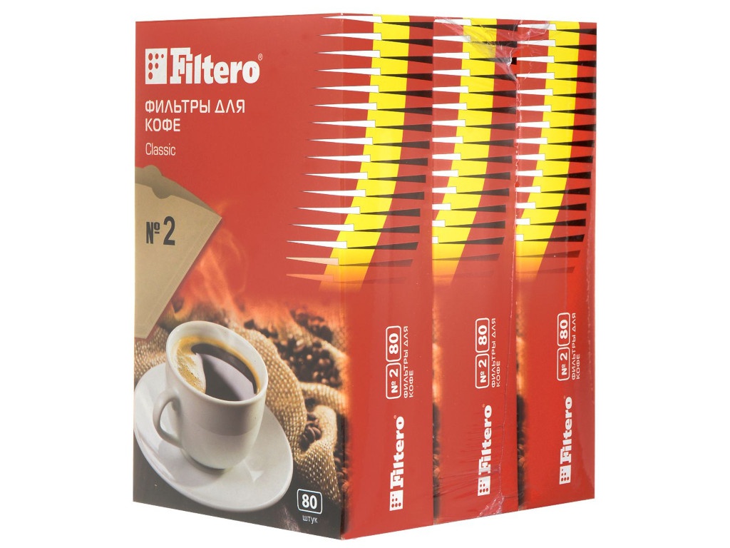 Фильтр-пакеты Filtero Classic №2 240шт фильтр filtero fth 02