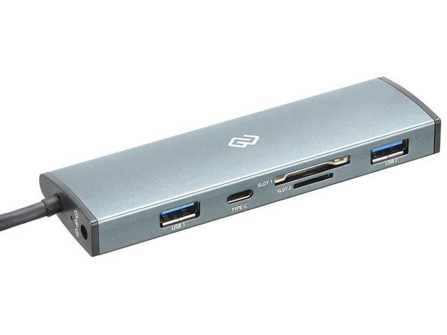 

Хаб USB Digma 2 Ports USB 3.0 Grey HUB-2U3.0CCR-UC-G, HUB-2U3.0СCR-UC-G