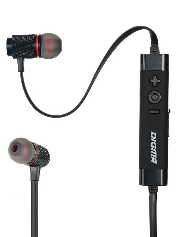 фото Наушники digma bt-05 black-red e702bt