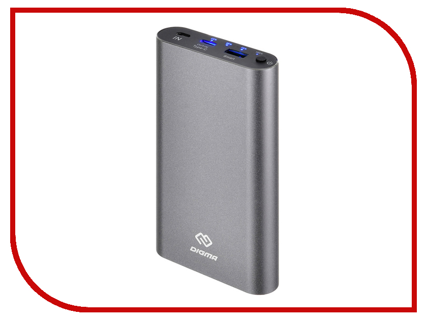 

Аккумулятор Digma DG-ME-15000 15000mAh Dark Grey, DG-ME-15000