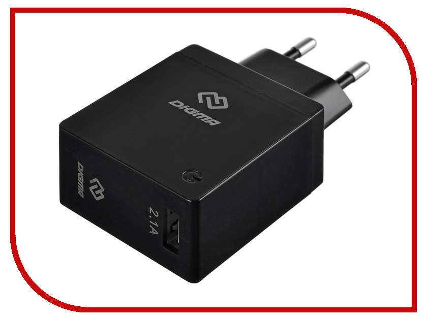 

Зарядное устройство Digma USB 2.1A Black DGWC-1U-2.1A-BK, DGWC-1U-2.1A-BK