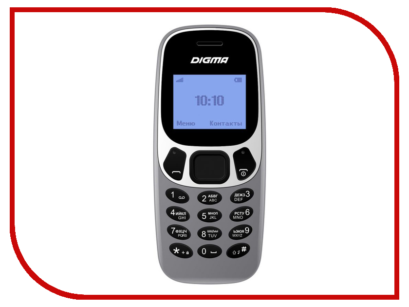 

Сотовый телефон Digma Linx A105N 2G Grey, Linx A105N