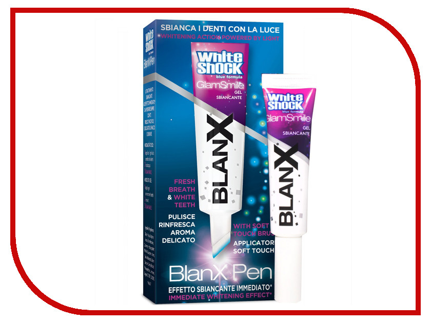 фото BlanX White Shock Glam Smile Gel Pen, Отбеливающий гель - карандаш GA1004100/GA1136306/GA1319300