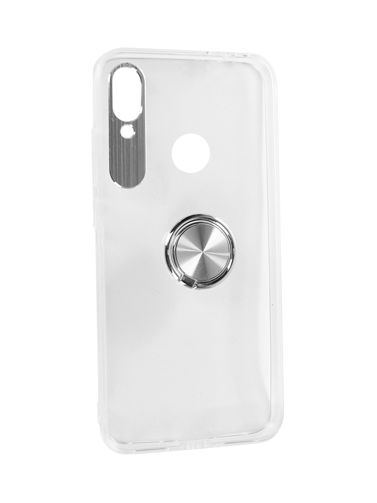 фото Чехол df для xiaomi redmi note 7/note 7 pro plastic + silicone с кольцом-держателем silver xitring-01 df-group