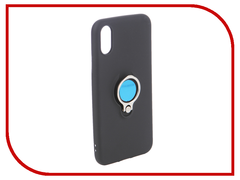 

Аксессуар Чехол DF для APPLE iPhone X/XS Silicone с кольцом-держателем Black iRing-01, iRing-01 (black)