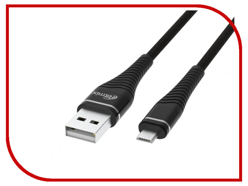 фото Аксессуар Ritmix RCC-414 USB - microUSB 1m Black Spring