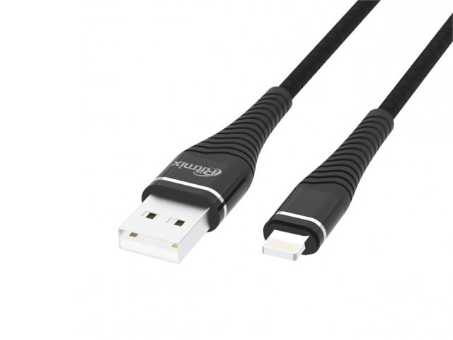 фото Аксессуар Ritmix RCC-424 USB 2.0 - Lightning 1m Black Spring