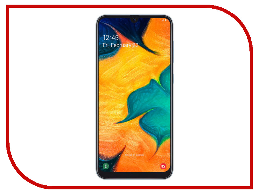 

Сотовый телефон Samsung Galaxy A30 64GB White, SM-A305FZWOSER