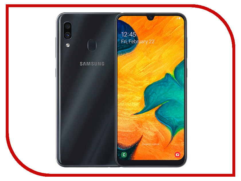 

Сотовый телефон Samsung Galaxy A30 64GB Black, SM-A305FZKOSER