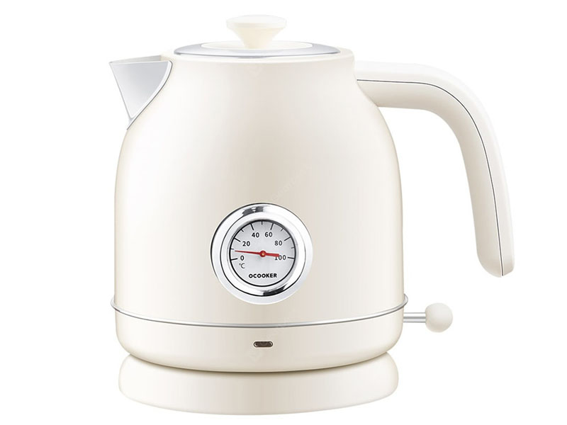 фото Чайник xiaomi qcooker retro electric kettle с датчиком температуры white