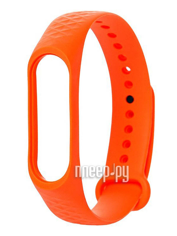 фото Aксессуар Ремешок Activ for Xiaomi Mi Band 4 / Mi Band 3 Silicone Рельеф Orange 90379