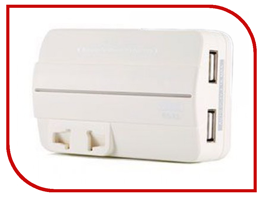 

Аксессуар Remax Plug Adapter RS-X1 для EU/US/AU/UK + 2xUSB 2.1A White, RS-X1