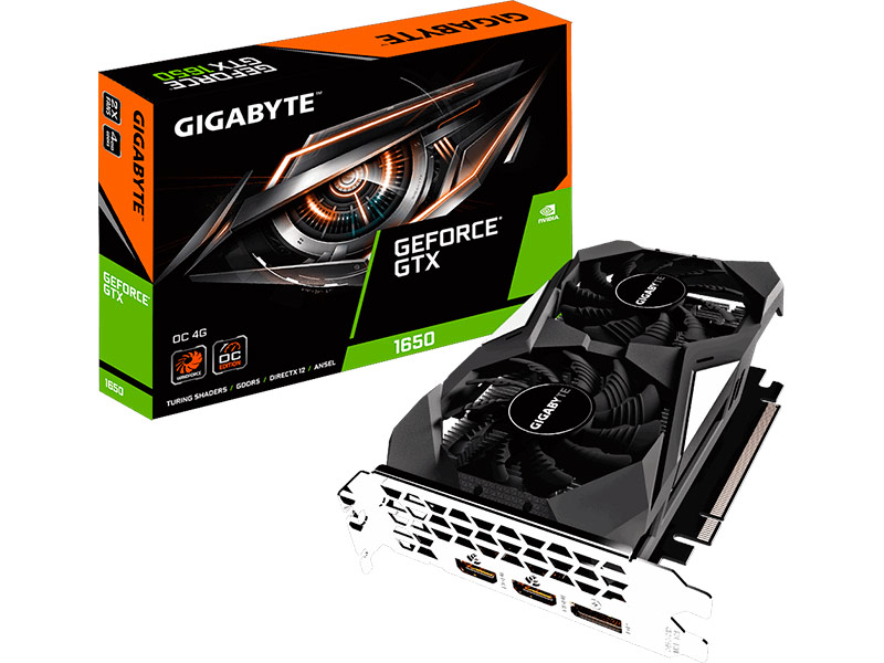 

Видеокарта GigaByte GeForce GTX 1650 Windforce OC 1785Mhz PCI-E 3.0 4096Mb 8002Mhz 128 bit 3xHDMI DP GV-N1650WF2OC-4GD, GV-N1650WF2OC-4GD