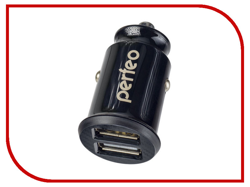 

Зарядное устройство Perfeo Car 2xUSB 2.4А Black PF_A4460, Car