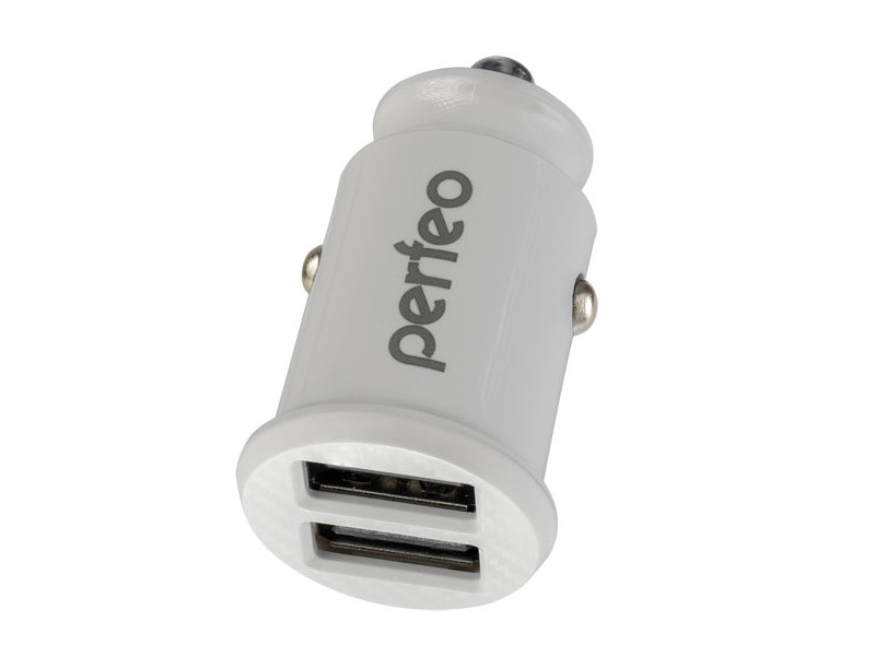 

Зарядное устройство Perfeo Car 2xUSB 2.4А White PF_A4459, Car